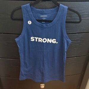 Anatomy Navy Blue 'Strong' Tank Top size Small
